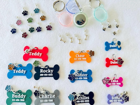Personalized 3D Printed Pet Tag: Custom Dog ID with Charm