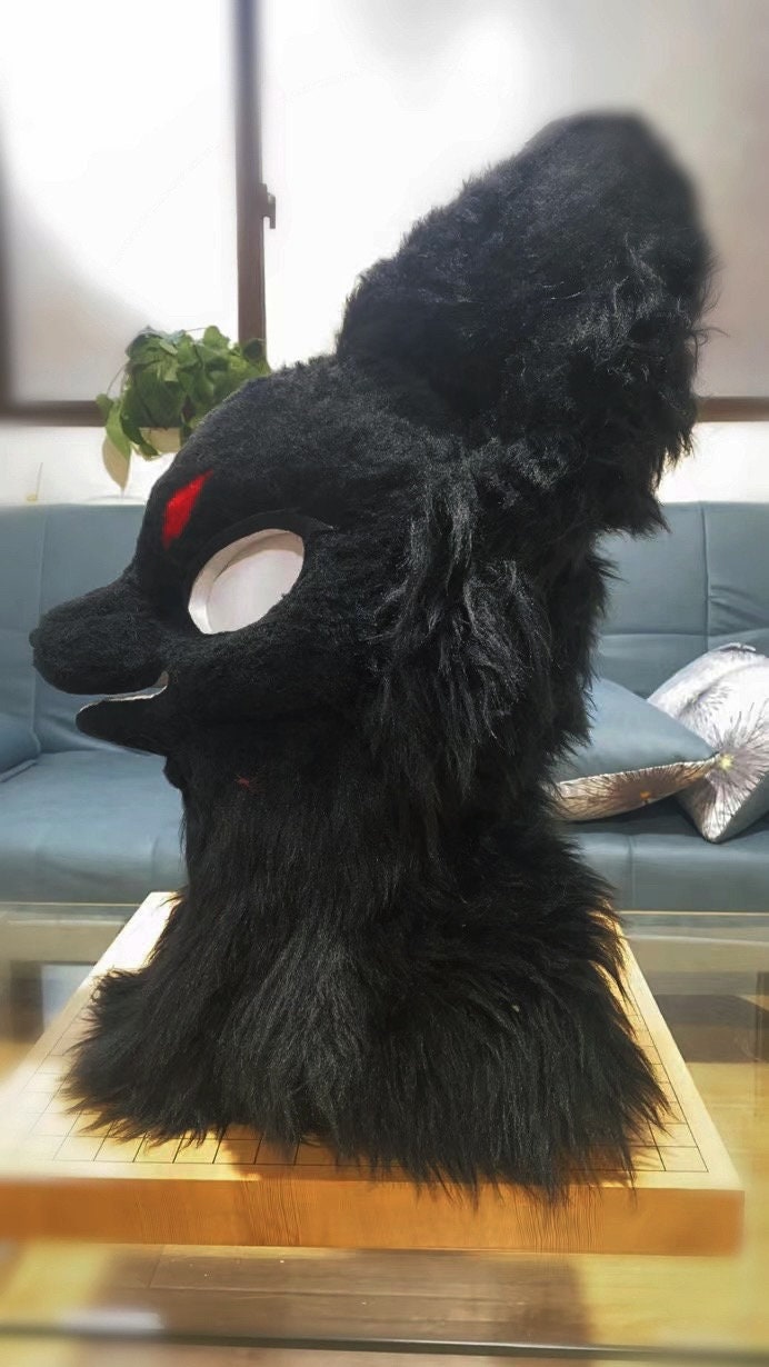 Premade Fursuit Head, Tonny, Low-price Fursuit Head, White Fursuit Head