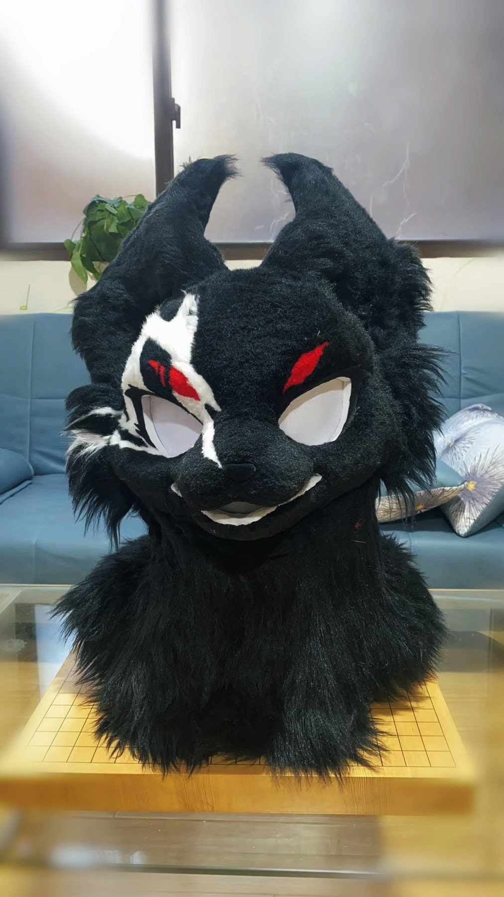 Premade Fursuit Head, Tonny, Low-price Fursuit Head, White Fursuit Head