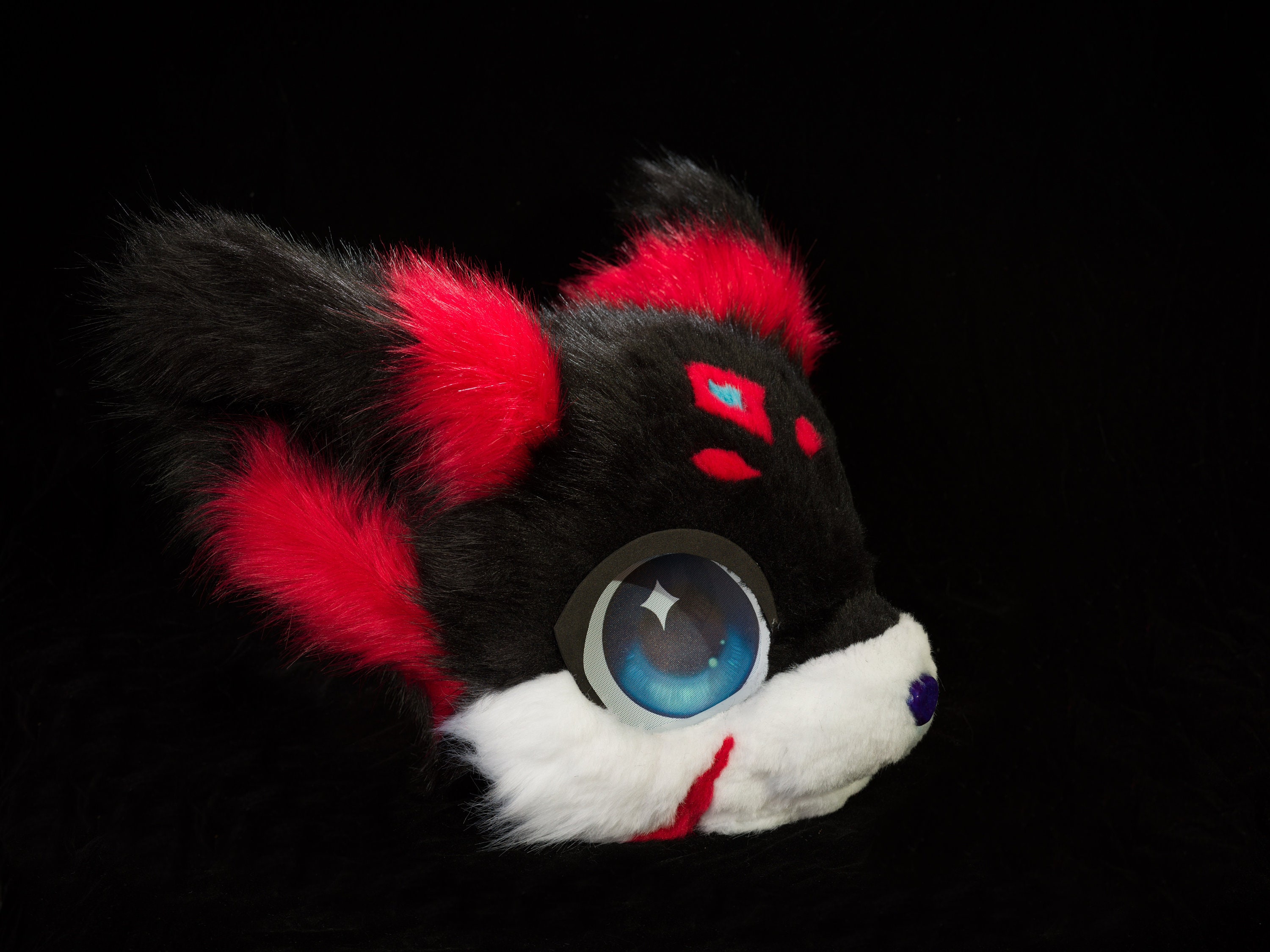 Premade Fursuit Head, Kemono, Low-price Fursuit Head, Black Fursuit