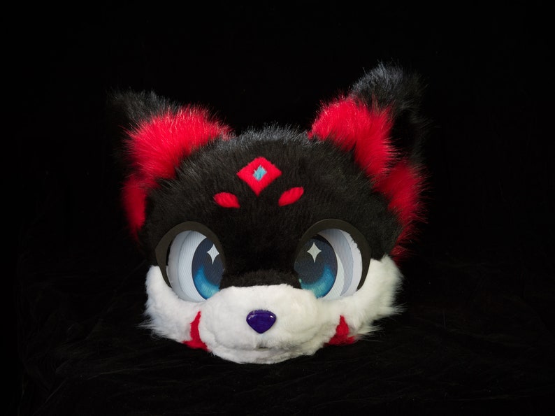 Premade Fursuit Head, Kemono, Low-price Fursuit Head, Black Fursuit