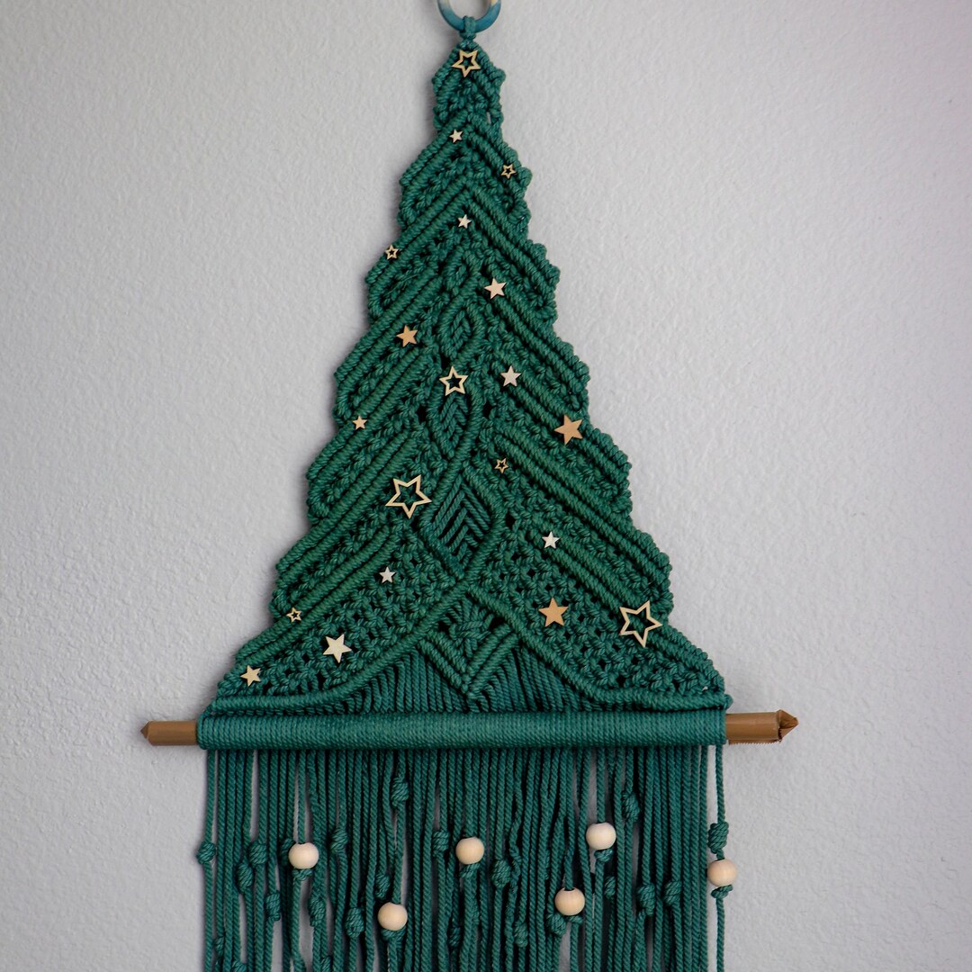 Handmade Macrame Christmas Tree Wall Hanging - Boho Christmas Tree ...