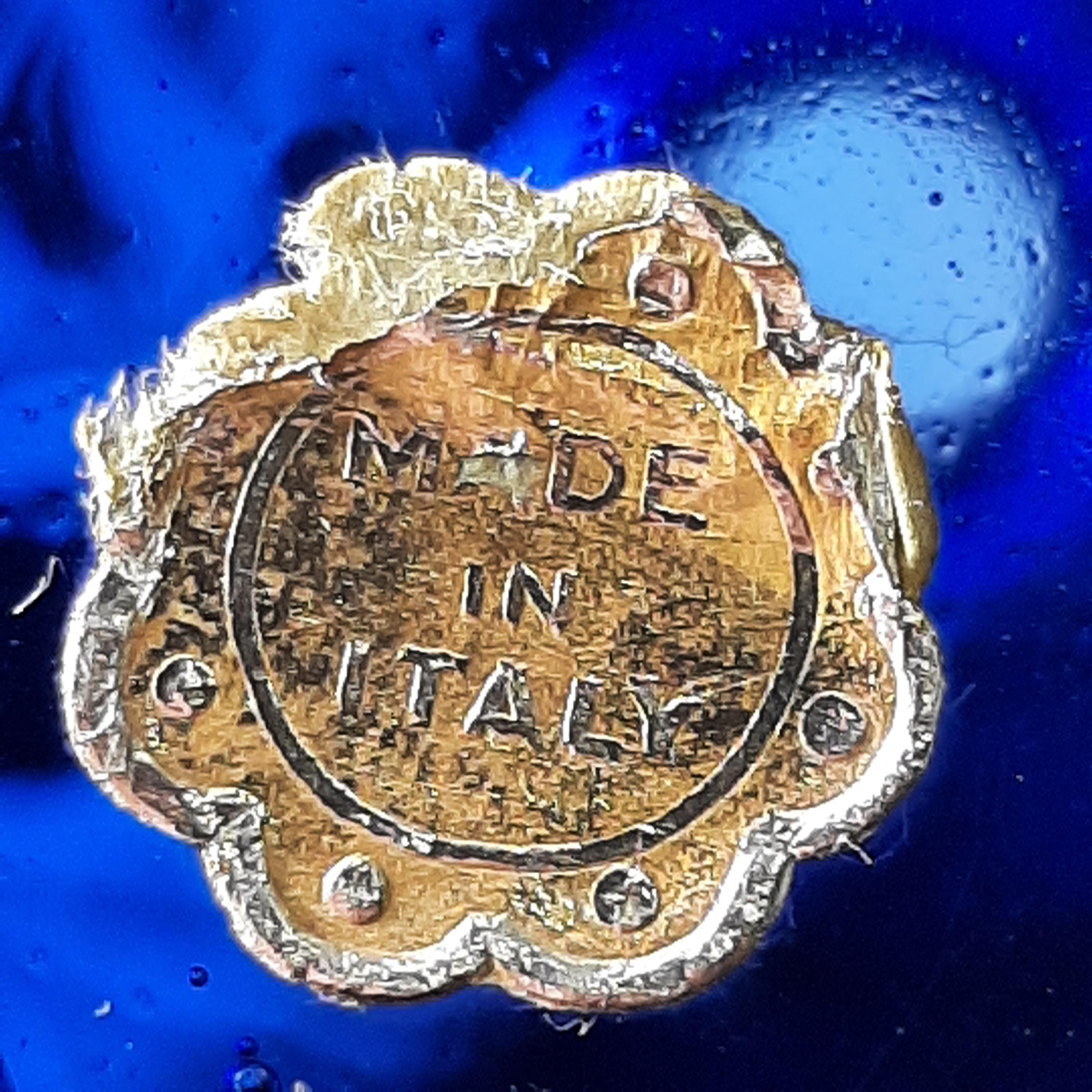 ヴィンテージ コバルトブルー イタリアン ガラス デキャンタ - Etsy 日本