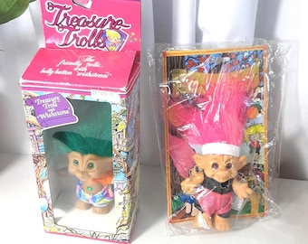 Vintage Treasure Troll and Forest Troll