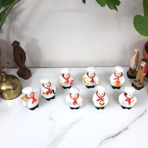 Eight Vintage Kitchen Ceramic Chefs