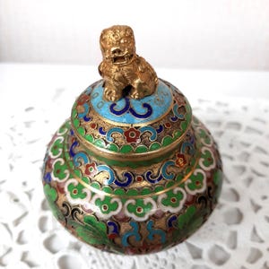 Pequeño jarrón chino cloisonné