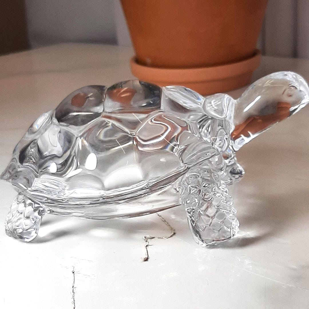 Crystal Back Turtle Crystal Glass Turtle - Etsy