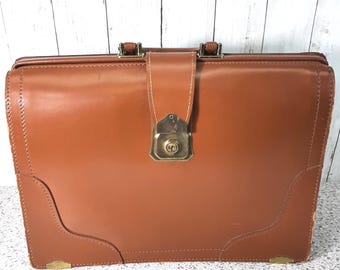 Vintage Cheney England Top Grain Leather Briefcase