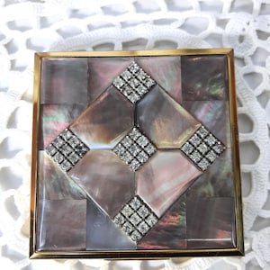 Vintage Elgin American Compact: parelmoerstijl