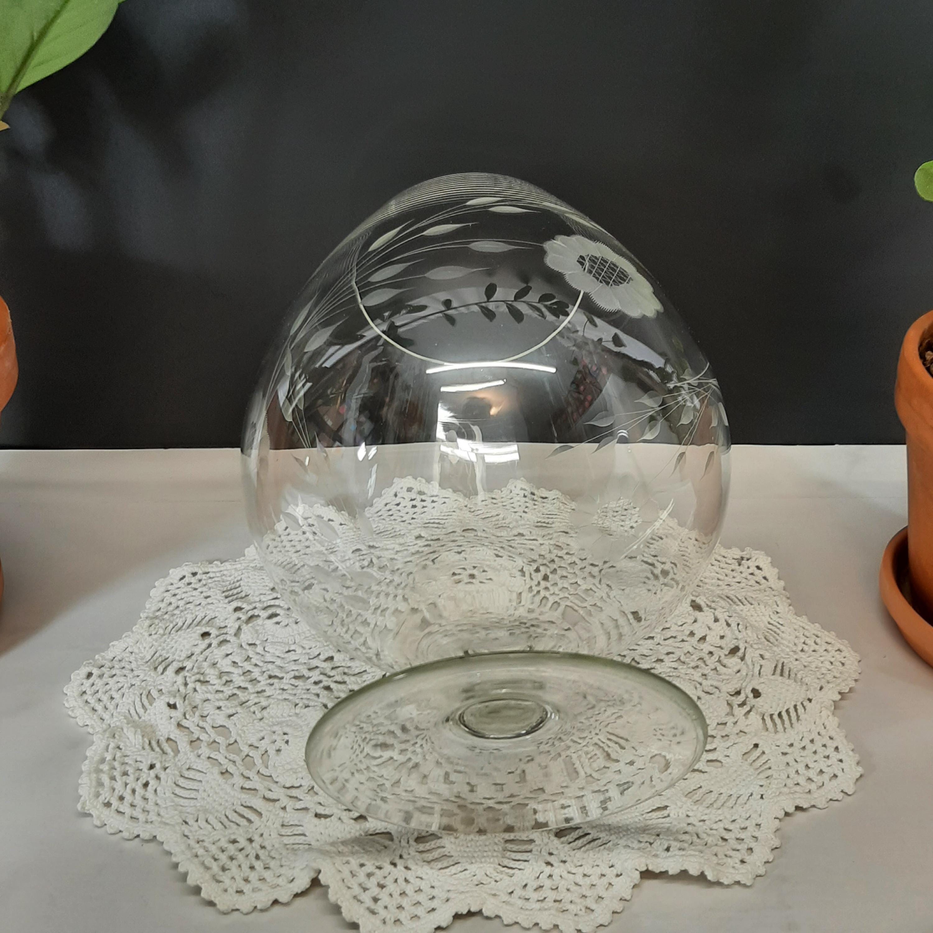 巨大なヴィンテージのコーンフラワーグラス（または花瓶） - Etsy 日本