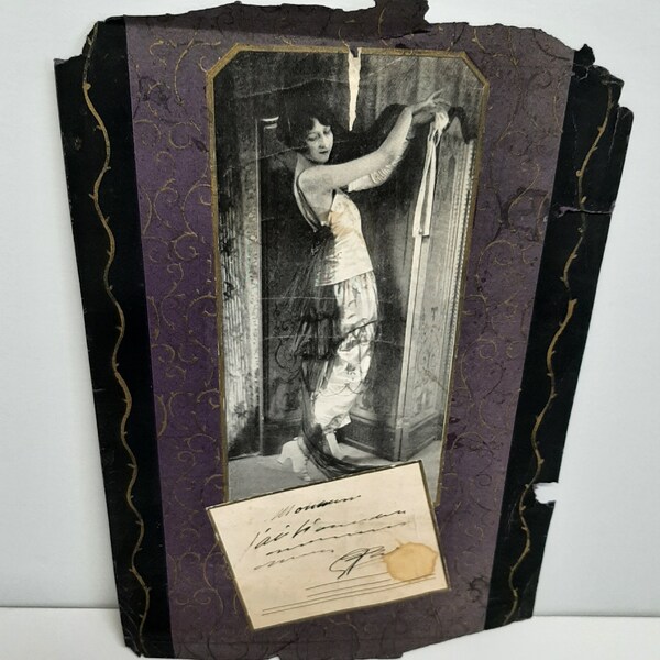 Risqué Antique Photo of Woman Taking Glove Off!