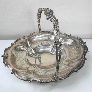 Cestino per torta in argento in stile vittoriano - 1849