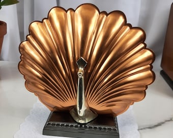 Art Deco Peacock Table Lamp