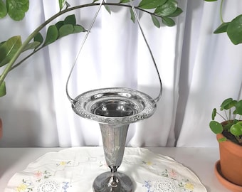 Antique Silver Plate Long-Handle Vase