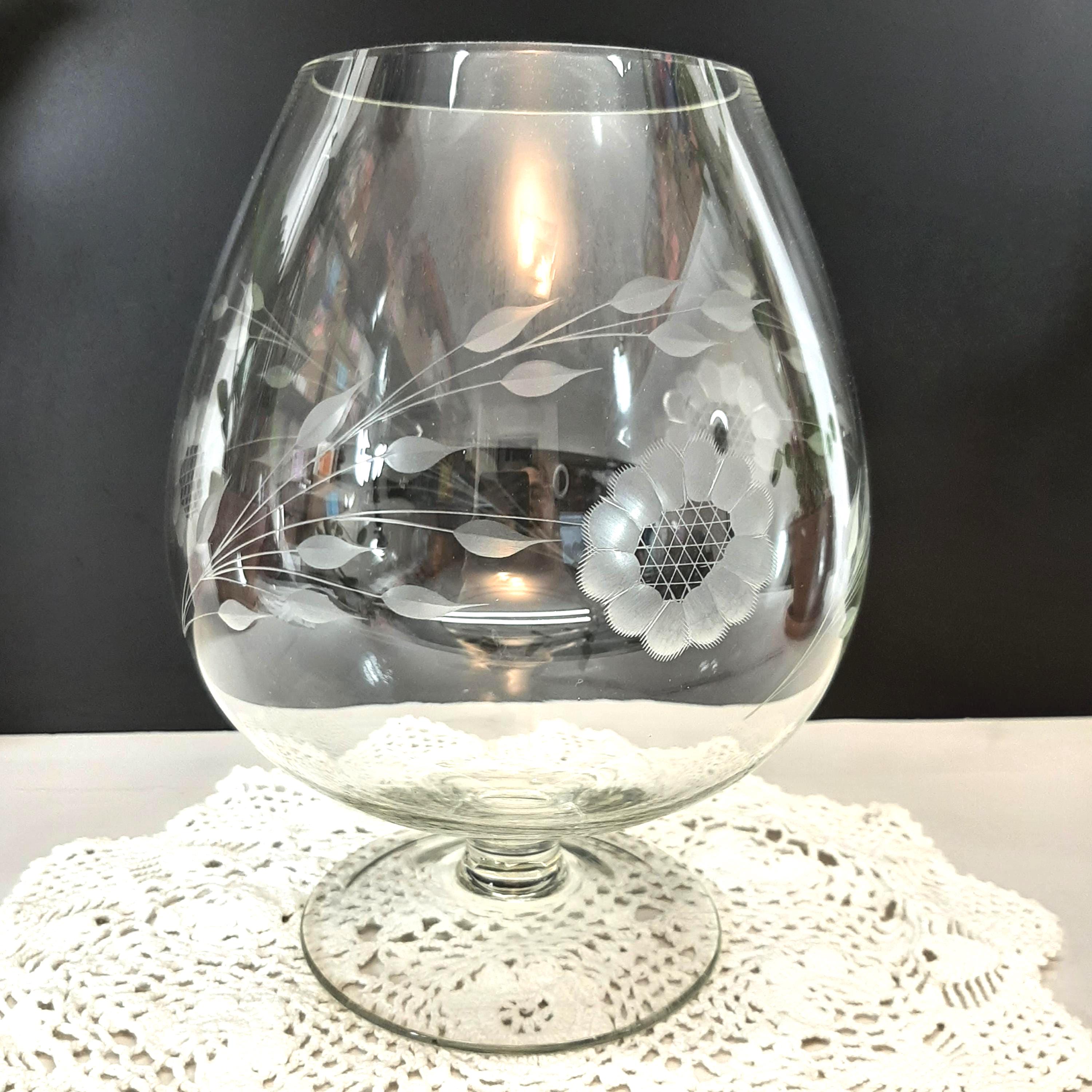 巨大なヴィンテージのコーンフラワーグラス（または花瓶） - Etsy 日本