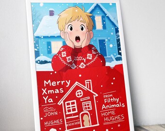 Leinwand Poster | Allein zu Hause | Filmplakat | Film Poster | Posterdruck |  Weihnachtskomödie Filmposter | Wandkunst