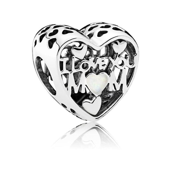 New Authentic Pandora Silver 925 ALE Love For Mother Openwork Enamel 792067