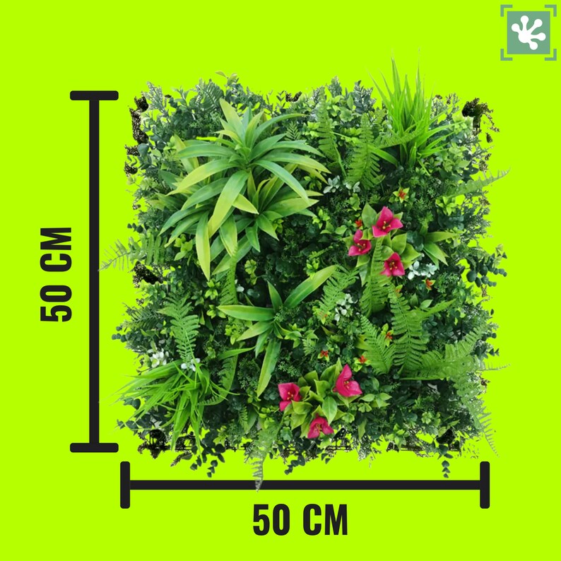LAGOS Premium Jungle Pink Flowers Plant Wall 50 X 50 Cm Flower Orchid