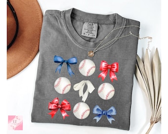 Comfort Colors Chicago Cubs Opening Day T-Shirt, Coquette Bows, Baseball Fan Gift, Chicago Cubs Vintage T-Shirt