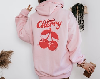 Cherry Addict Sweatshirt Vintage Style: Retro Cherry Graphic, Soft