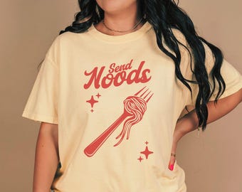 Send Noods Retro Print Tshirt, Send Noods Shirt, Noodles Shirt, Funny Gift, Ramen Noodle Shirt, Foodie Tshirt