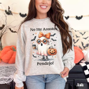 Spanish Halloween Sweatshirt, Ghost Coffee Crewneck in Spanish, No Me Asustes Pendejo Halloween Shirt, Funny Latina Tee, Retro Ghost