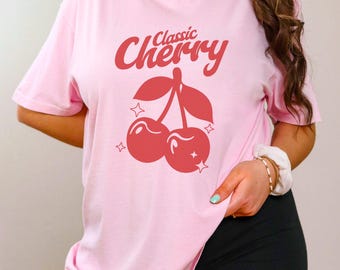 Cherry Shirt, Cherry T-shirt, Vintage Cherry T-shirt, Retro Cherry