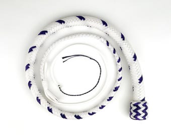 16 Plait 3ft White & Purple Nylon Snake Whip