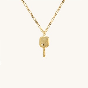 Pickleball Paddle Pendant Necklace – Sports Charm in 925 Silver, Gold Vermeil| Pickleball Jewelry Gift for Her & Him