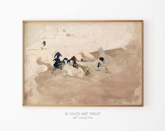 Art mural imprimable de paysage abstrait en sourdine | vintage texturé moderne pépinière décoration d'intérieur téléchargement numérique | Impression d'art vive JC-181