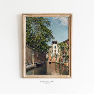 Venice Canal Art Print: Vintage Italian Scene (Digital Download)