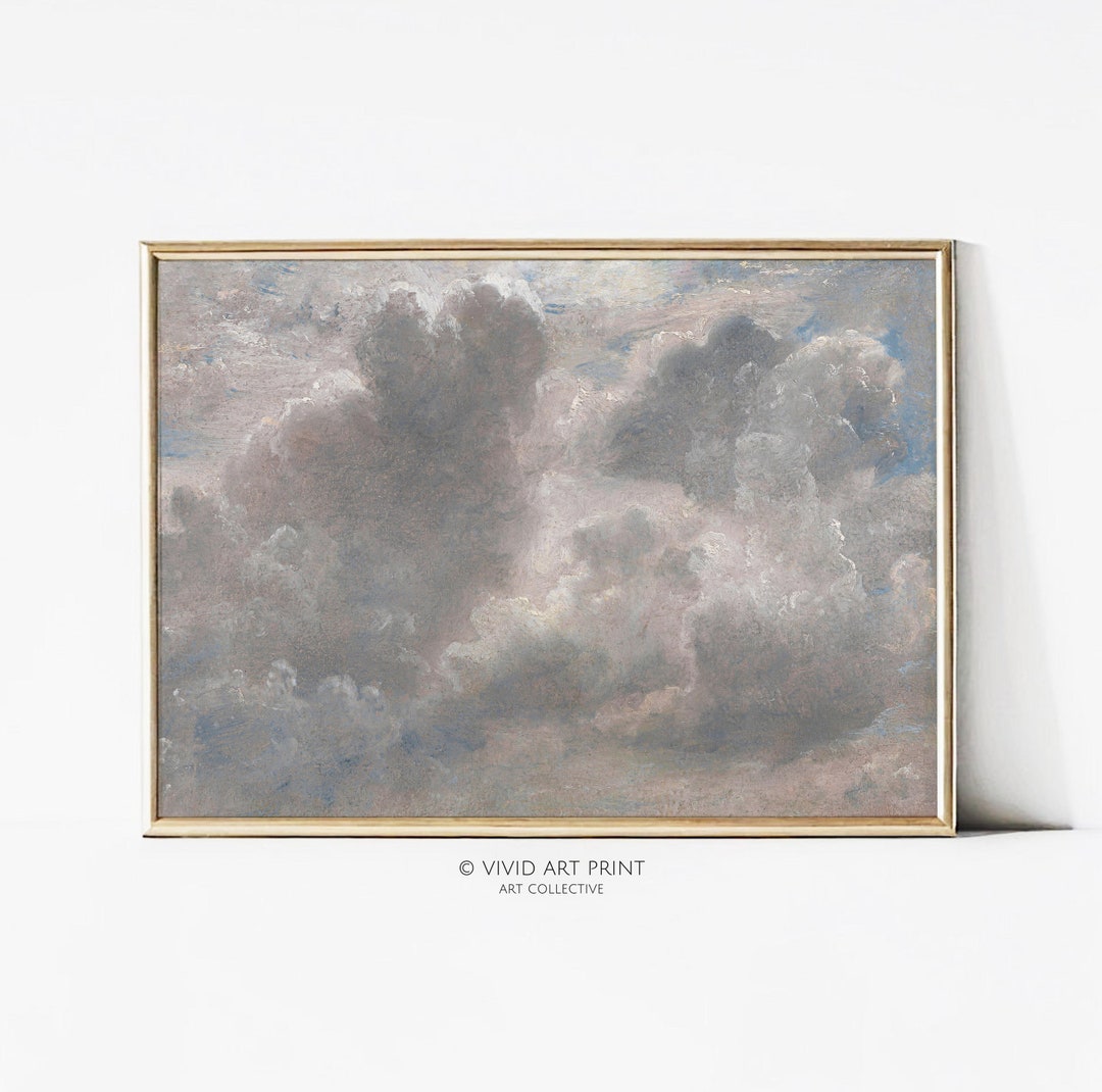 Vintage Cloud Study Art Print: Skyscape Landscape (digital Download) - Etsy