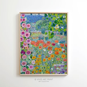 Vintage Floral Garden Art Print: Farmhouse Style (Digital Download)