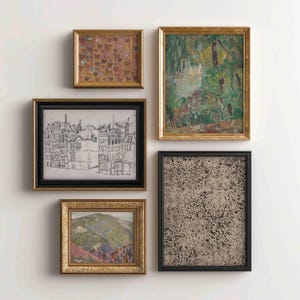 Vintage PRINTABLE Gallery Art Set Wall Decor | Neutral Cottagecore Home ...