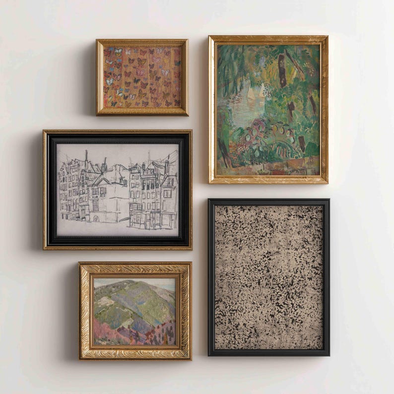 Vintage PRINTABLE Gallery Art Set Wall Decor | Neutral Cottagecore Home ...