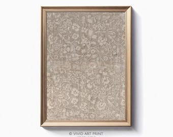 Floral Vines Pattern PRINTABLE Wall Art | Vintage Botanical Wallpaper for Home Decor Digital Download | Vivid Art Print AW-514