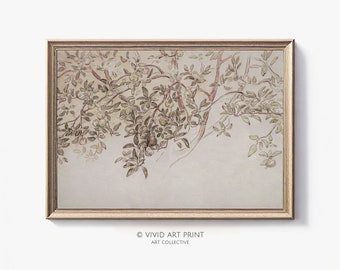 Vintage botanische print appelboom: muurkunst in antieke stijl (digitale download)