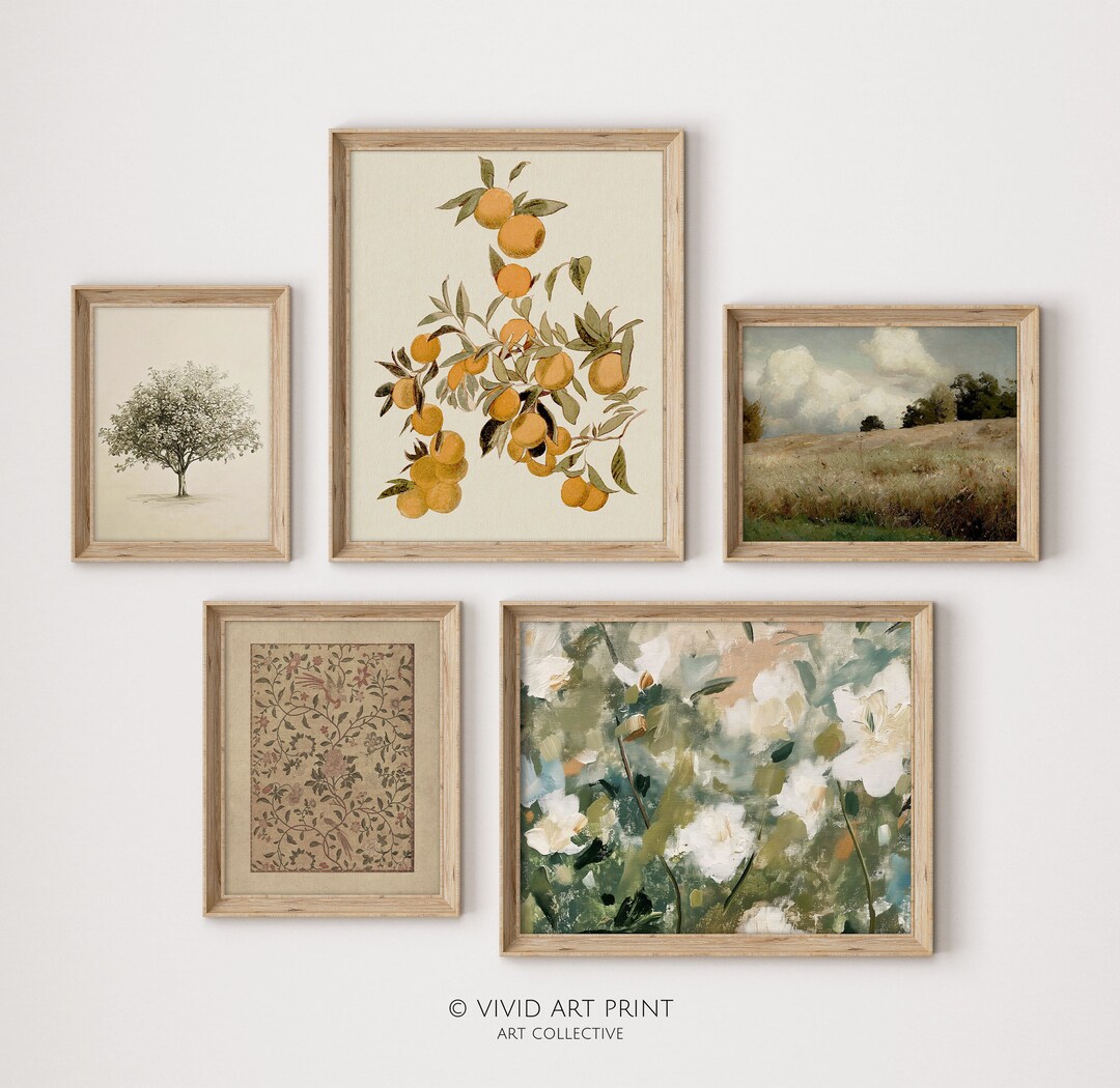 Printable Vintage Gallery Wall Art SET | Antique Prints Digital ...