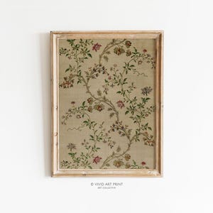 Vintage Floral Tapestry PRINTABLE Art: Antique Silk Vines (Digital Download)