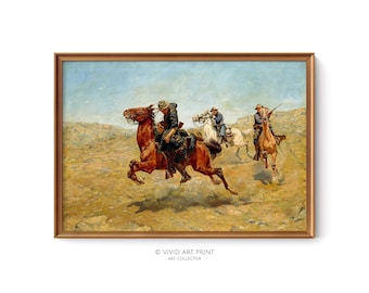 Vintage Cowboys Art Print: American West Adventure (Digital Download)