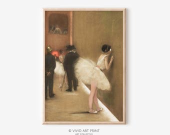 Vintage Ballerina Art Print: Impressionist Girl's Room Decor (Digital Download)