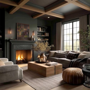 Abstract Color Mosaic Painting PRINTABLE Fine Art | Vintage Modern Geometric Wall Decor Digital Download | Vivid Art Print AP-12 image 3