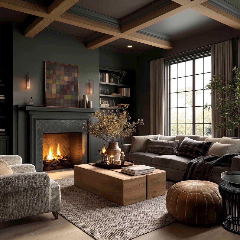 Abstract Color Mosaic Painting PRINTABLE Fine Art | Vintage Modern Geometric Wall Decor Digital Download | Vivid Art Print AP-12 image 3