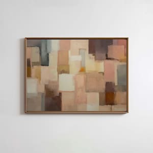 Arte murale astratta neutra di metà secolo STAMPABILE / Decorazione con pittura a olio digitale scaricabile moderna vintage / Stampa artistica vivida JY-317