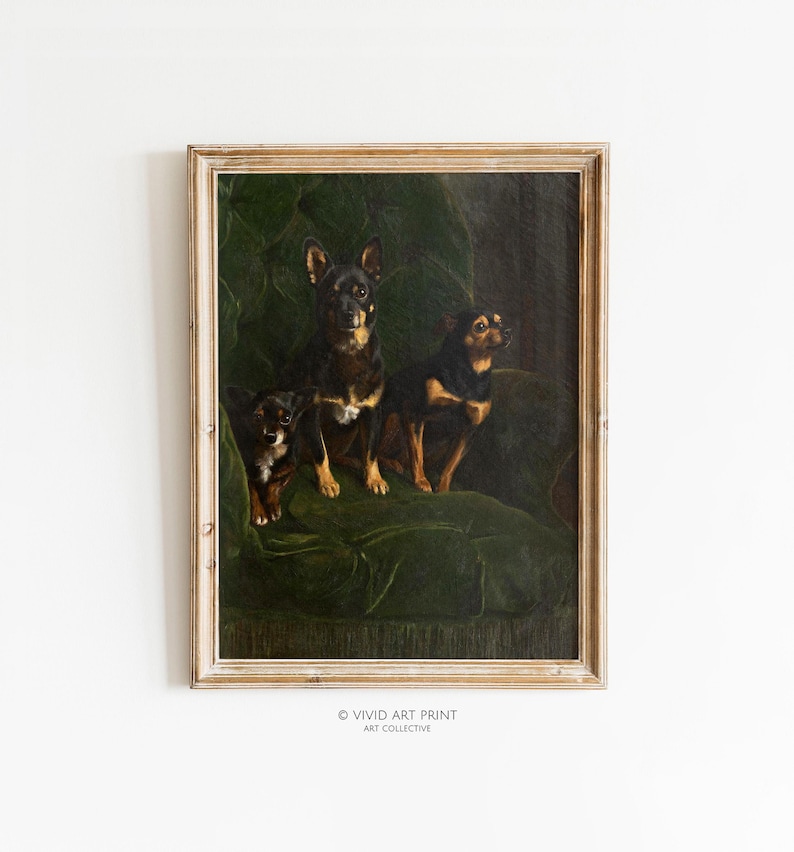 Printable Vintage Dog PRINTABLE Wall Art | Victorian Antique Home Decor ...
