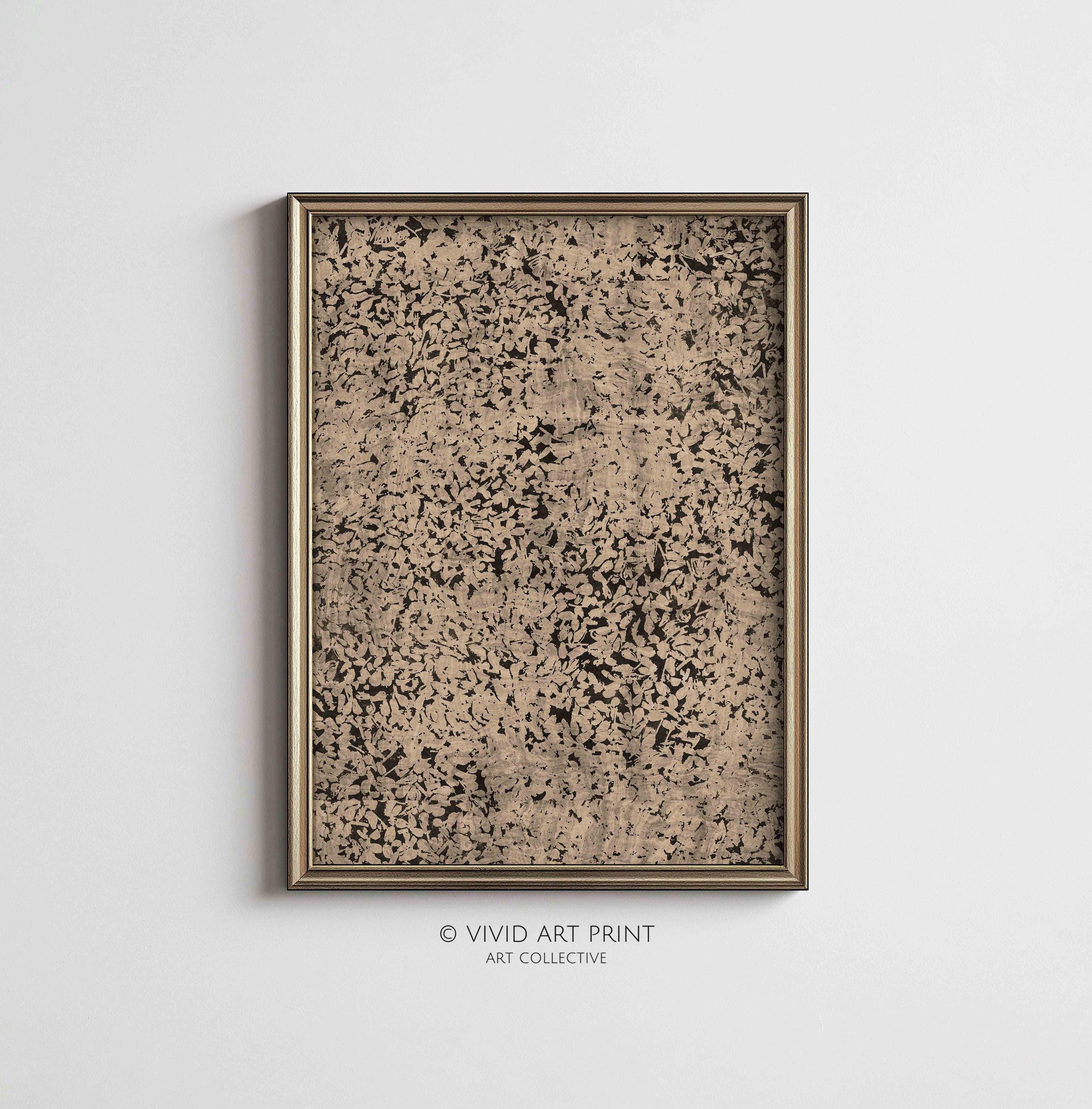 Abstract Botanical Pattern PRINTABLE Wall Art | Vintage Neutral Texture Pattern | Cottagecore Digital Download | Vivid Art Print NR-307