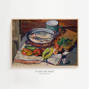 Vintage Kitchen Still Life Print: Rustic Farmhouse Decor (Digital Downloadable OB-514