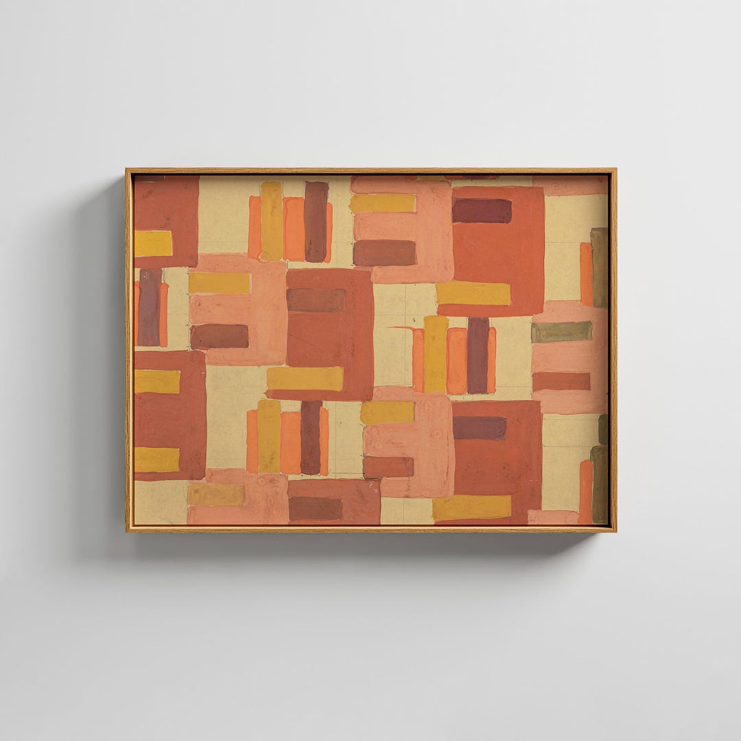 Vintage Abstract Geometric Wall Art | Mid Century Modern Home Decor ...