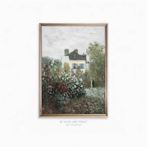 Rose Garden Print: Vintage Spring Impressionist Wall Art (Digital Download)