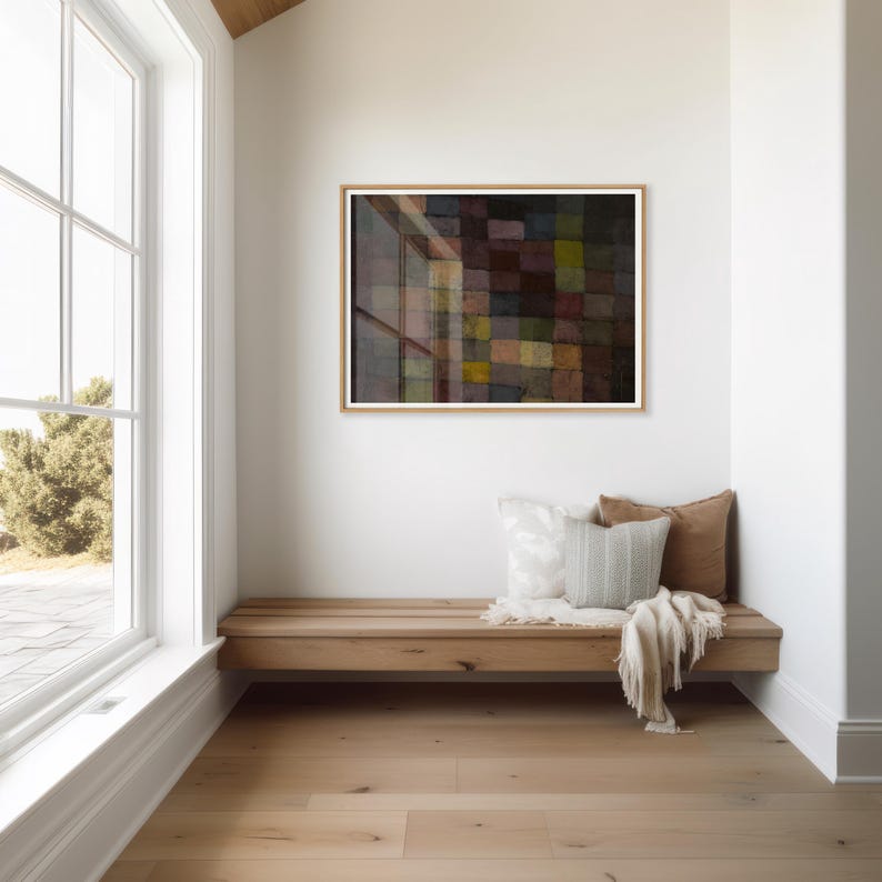 Abstract Color Mosaic Painting PRINTABLE Fine Art | Vintage Modern Geometric Wall Decor Digital Download | Vivid Art Print AP-12 image 7